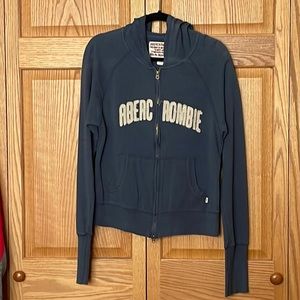EUC Womens Xl Abercrombie & Fitch Blue zip up hoodie.